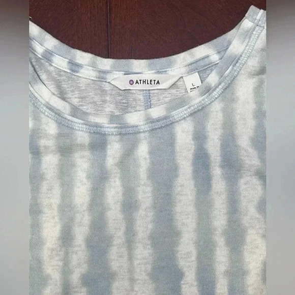 ATHLETA Breezy Tank Top Women's Size Large Cloudy Blue Beach Comber Tie Dye - Picture 5 of 7